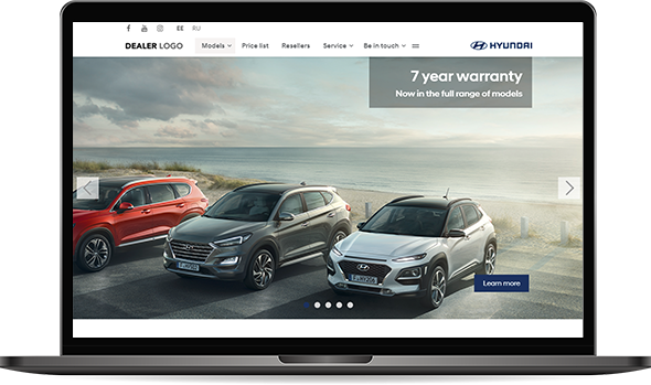 Image illustrating Hyundai's website